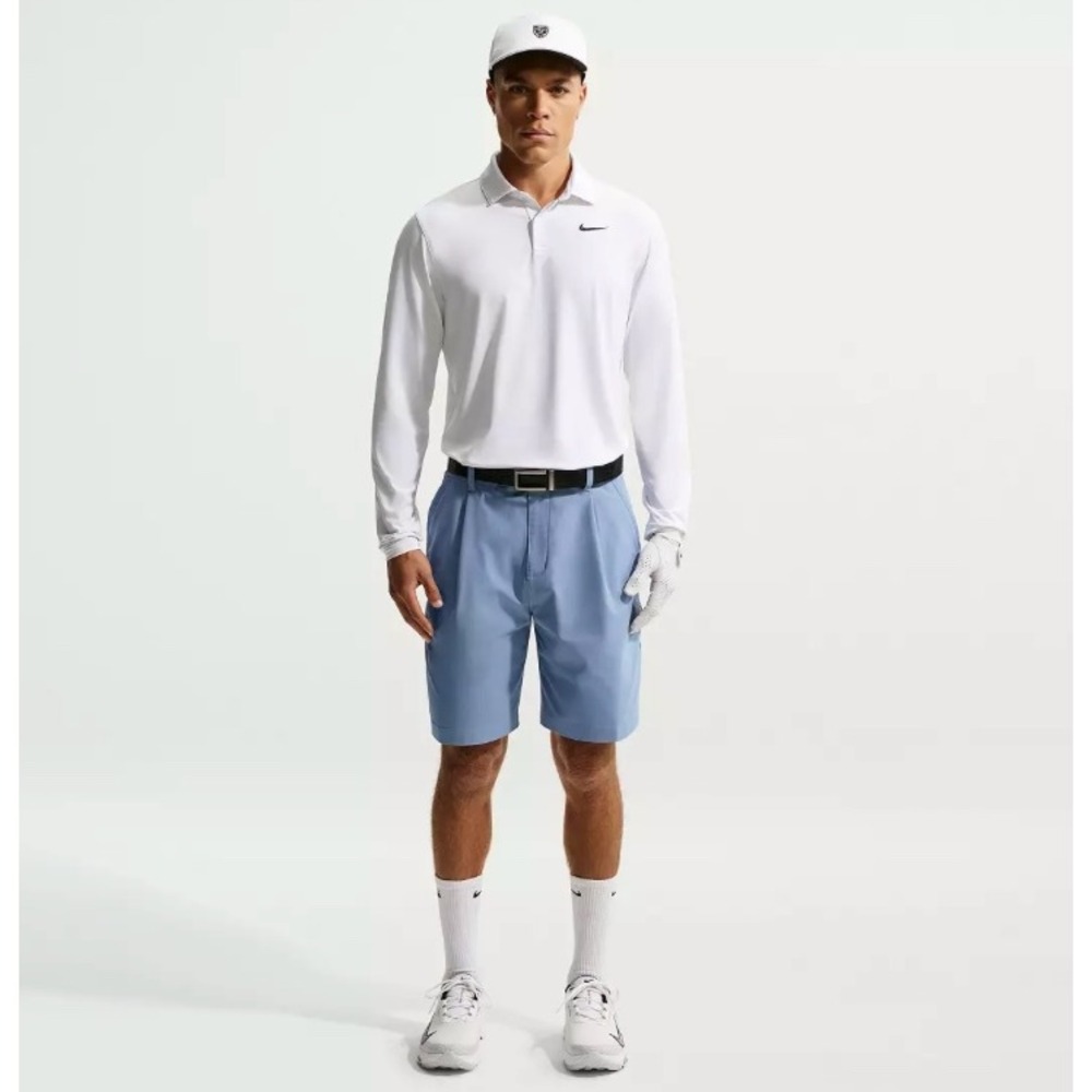 NWT $70 Nike Men's White Dri-FIT Victory Long-Sleeve Golf XL Polo (DN2344-100)